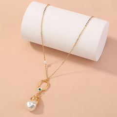 Fashion Women's Pearl Earrings & Pendant Necklace