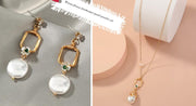 Fashion Women's Pearl Earrings & Pendant Necklace