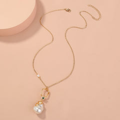 Fashion Women's Pearl Earrings & Pendant Necklace