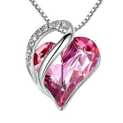 925 Sliver Heart Shaped Geometric Necklace - Aniron Shop