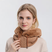 Winter Thick Plush Warm Hat With Scarf For Women