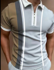Stripes Style Men's Striped Polo Shirt - Classic and Trendy